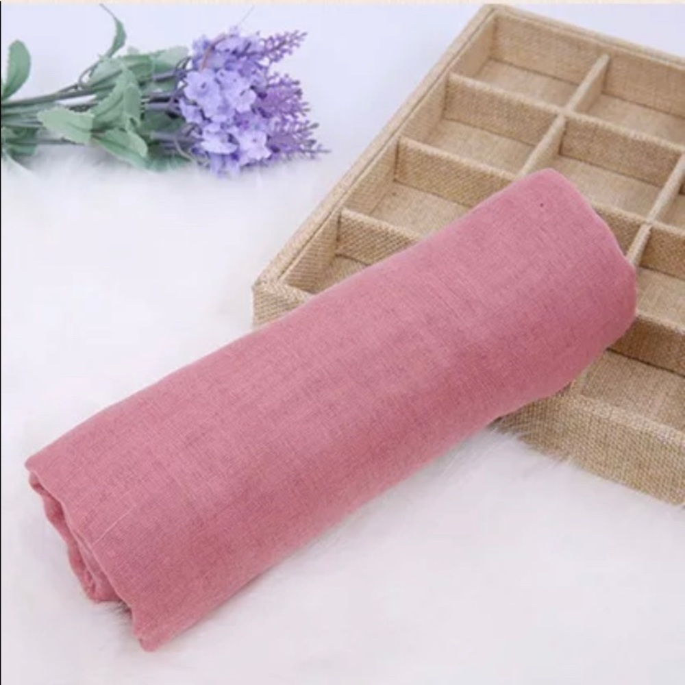 Mauve Color Cotton Scarf